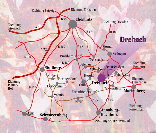 Anreise nach Drebach